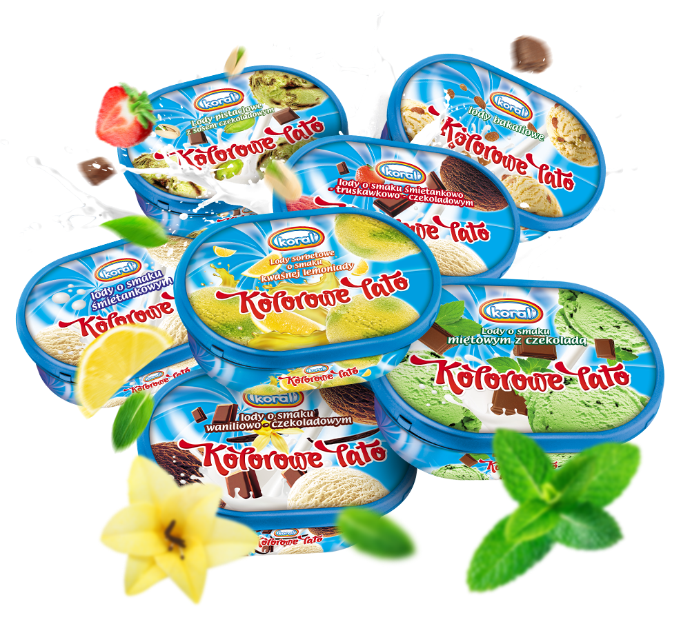 Zdjęcie promocyjne lodów firmy Koral